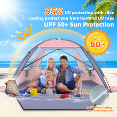 Happy Travel Beach Tent compact packaging showing travel-ready portability.