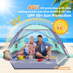 Happy Travel Beach Tent folds compactly for suitcase travel