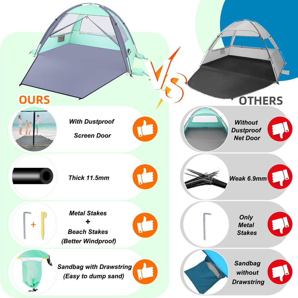 Happy Travel Beach Tent private door offers changing privacy