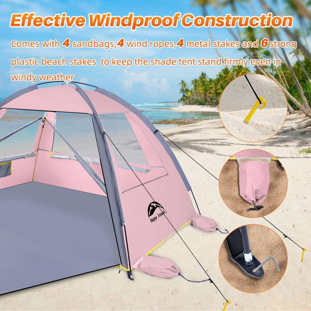 Happy Travel Beach Tent private doors illustrating privacy for changing or nursing.