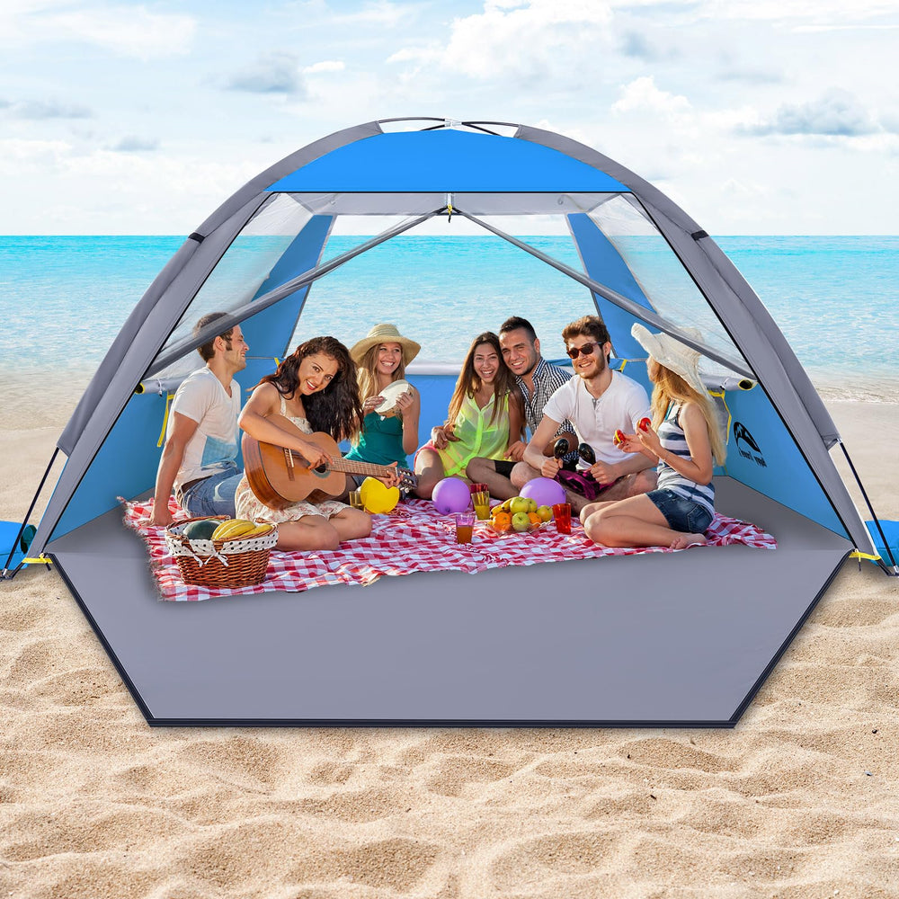 Happy Travel beach tent setup for quick family shade on the go