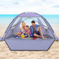 Happy Travel beach tent fabric shields sun with UV protection and shade.