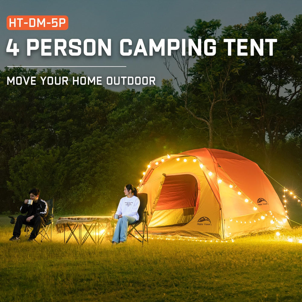 Happy Travel Camping Tent dome poles 9.5mm indicate sturdy setup