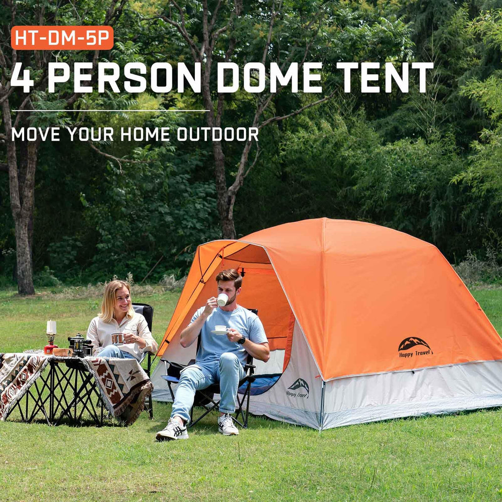 Happy Travel Camping Tent stargazing vent highlights airflow with rainfly removed
