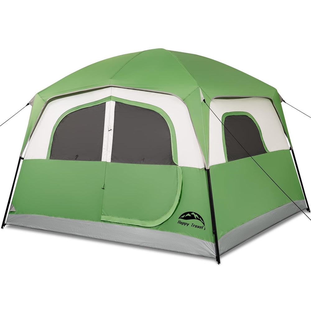 Happy Travel 6P tent exterior shows spacious footprint for family camping
