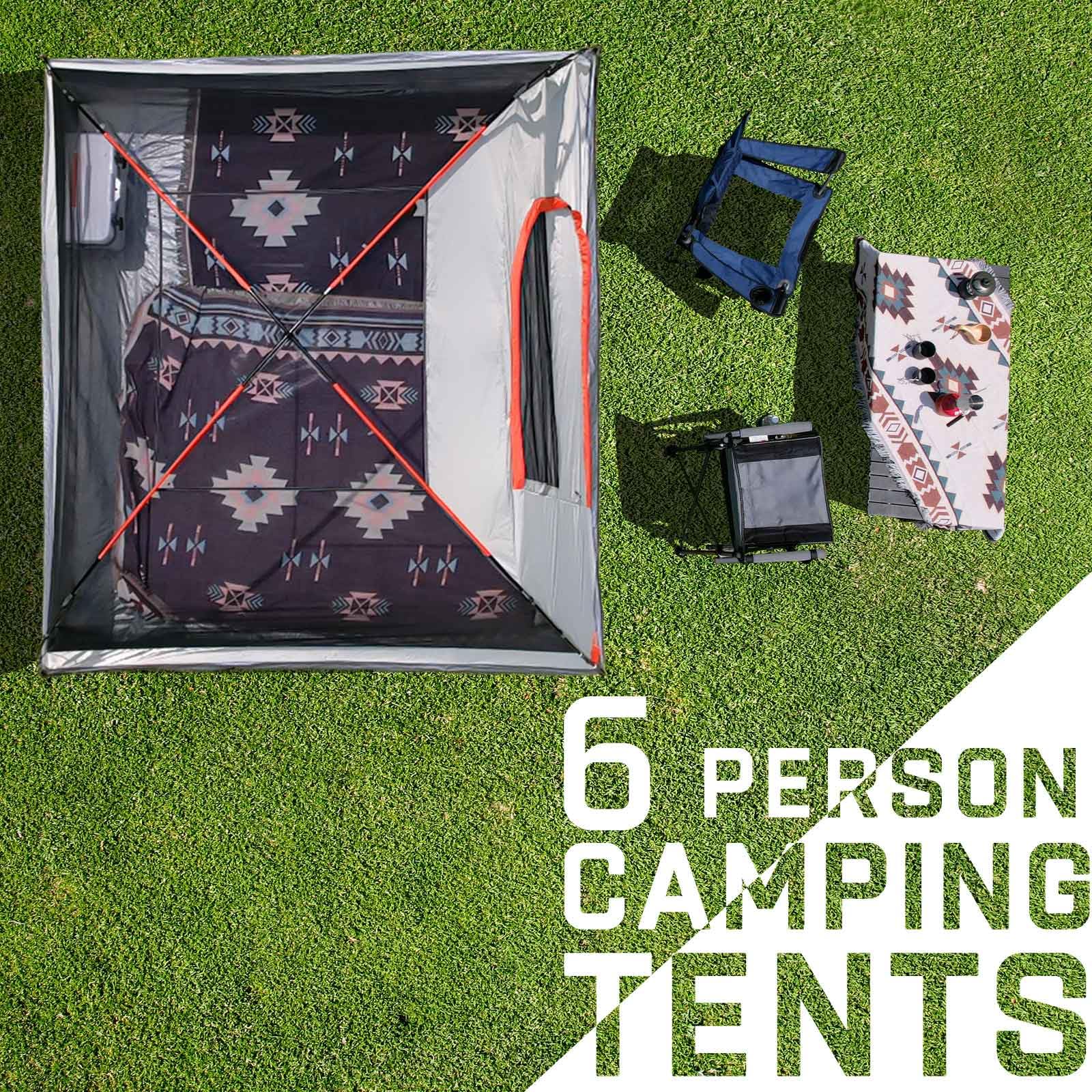 Happy Travel dome tent setup shown with two people to showcase quick assembly.