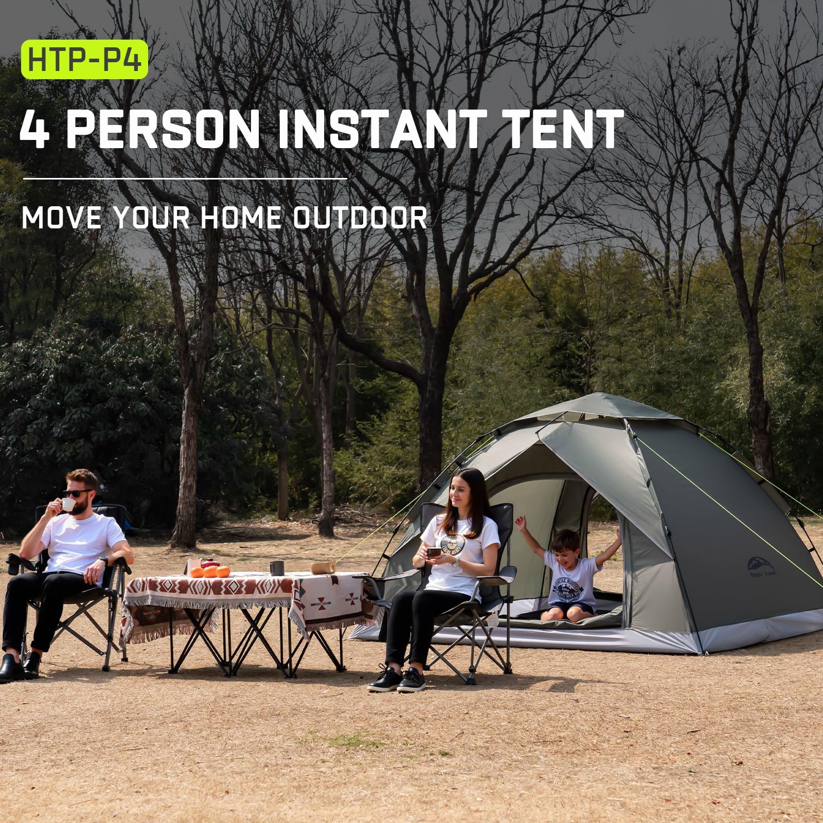 Happy Travel tent fiberglass poles deliver wind-stable support on blustery days