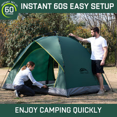 Happy Travel hydraulic pop-up mechanism enables one-person setup.