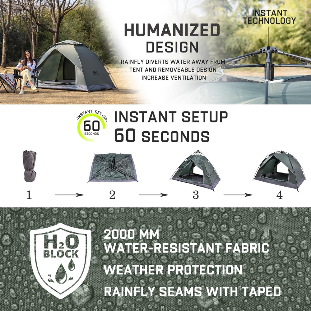 Happy Travel tent mesh ventilation maintains airflow while keeping insects out.