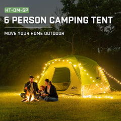 Happy Travel tent mesh ventilation provides airflow and cooler nights.