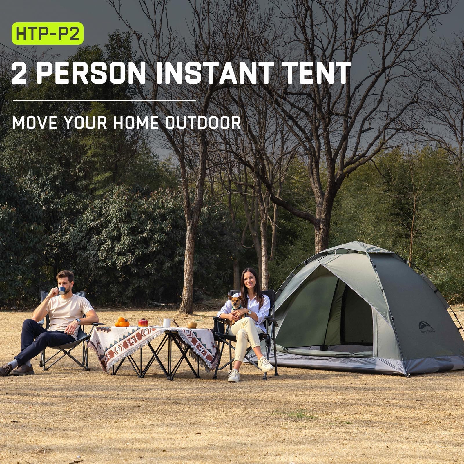 Happy Travel tent lightweight design aids effortless carrying and storage.