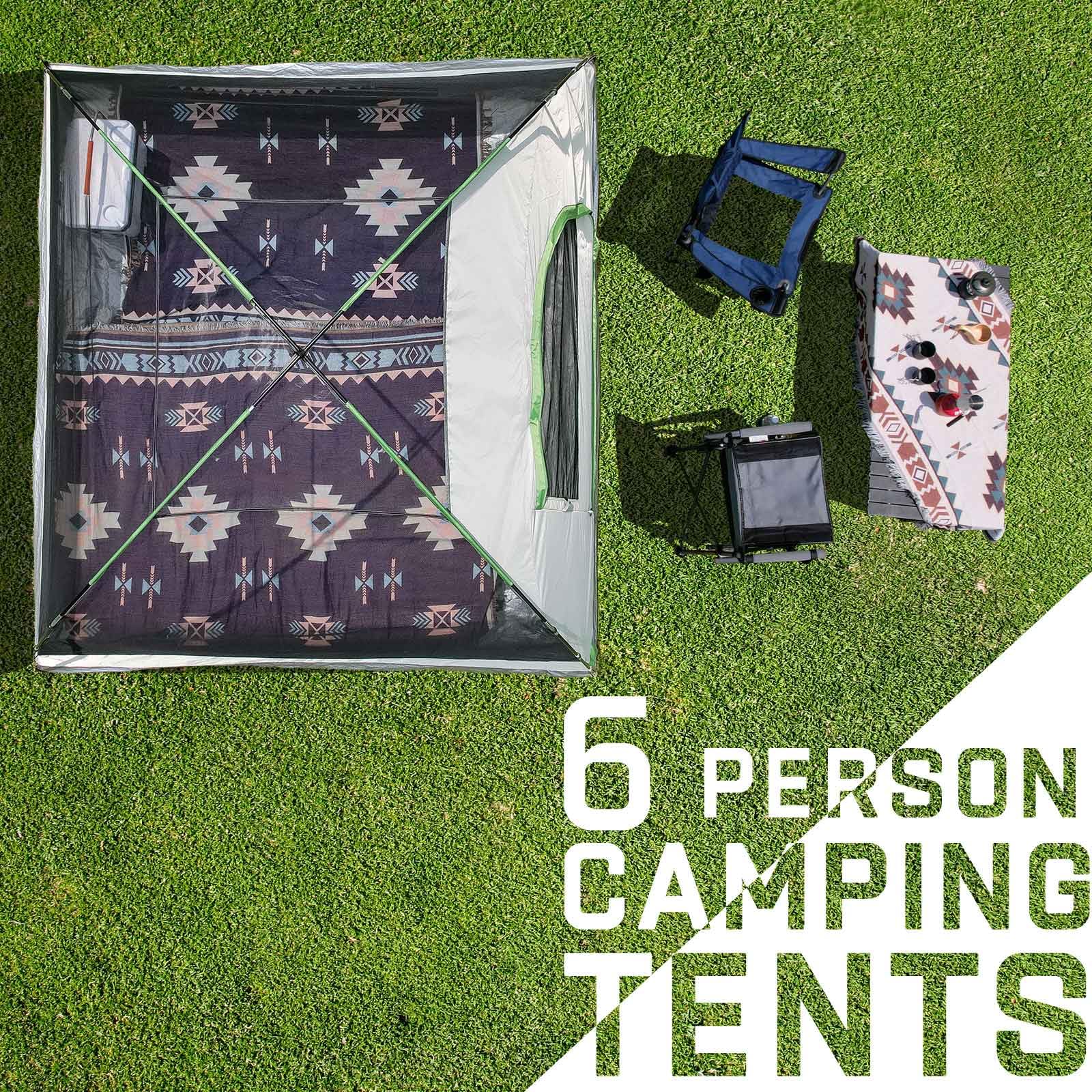 Happy Travel tent removable rainfly enhances shade and airflow.
