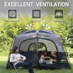 Happy Travel tent with removable rainfly for adaptable weather protection