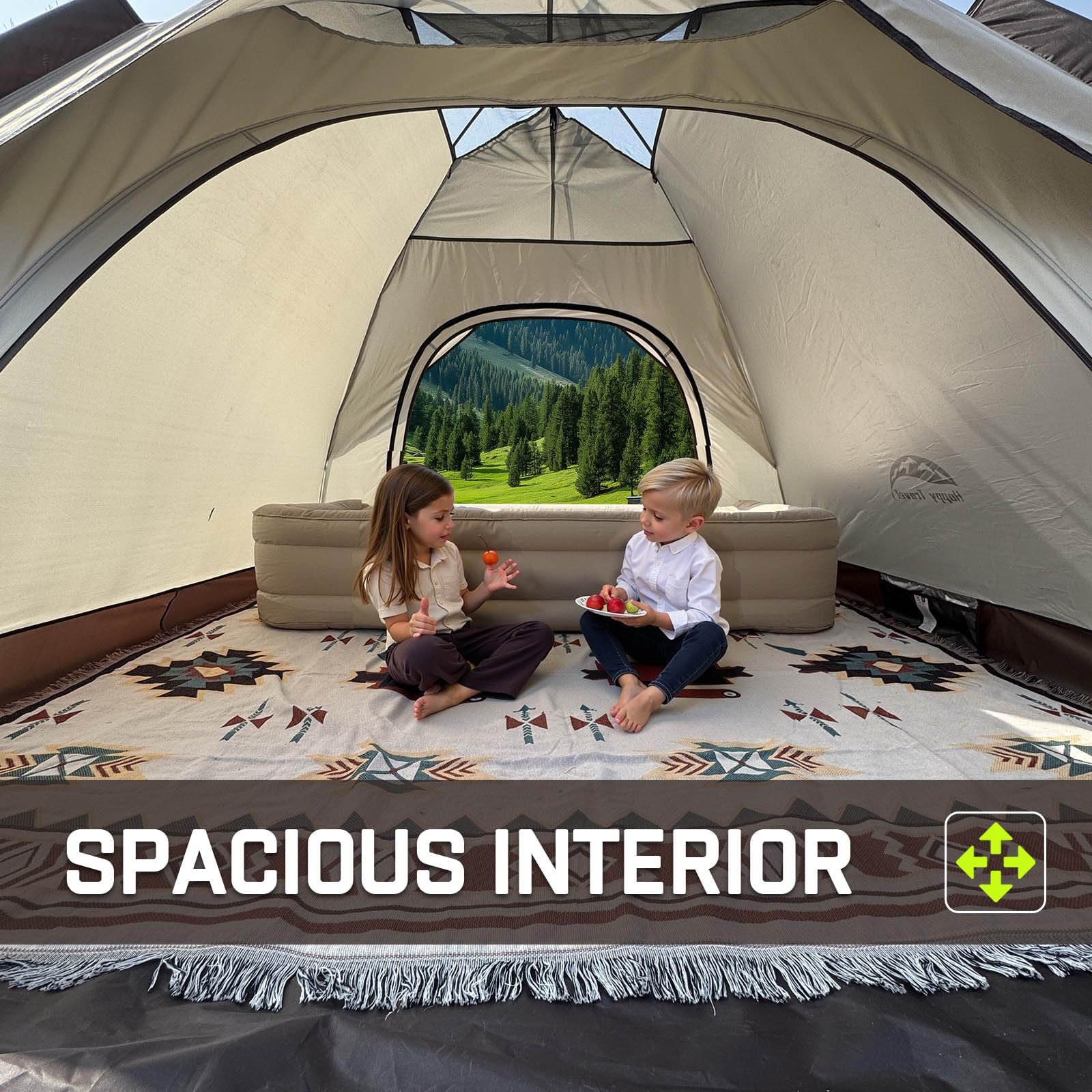 Happy Travel two-doors design offers easy entry and improved airflow.