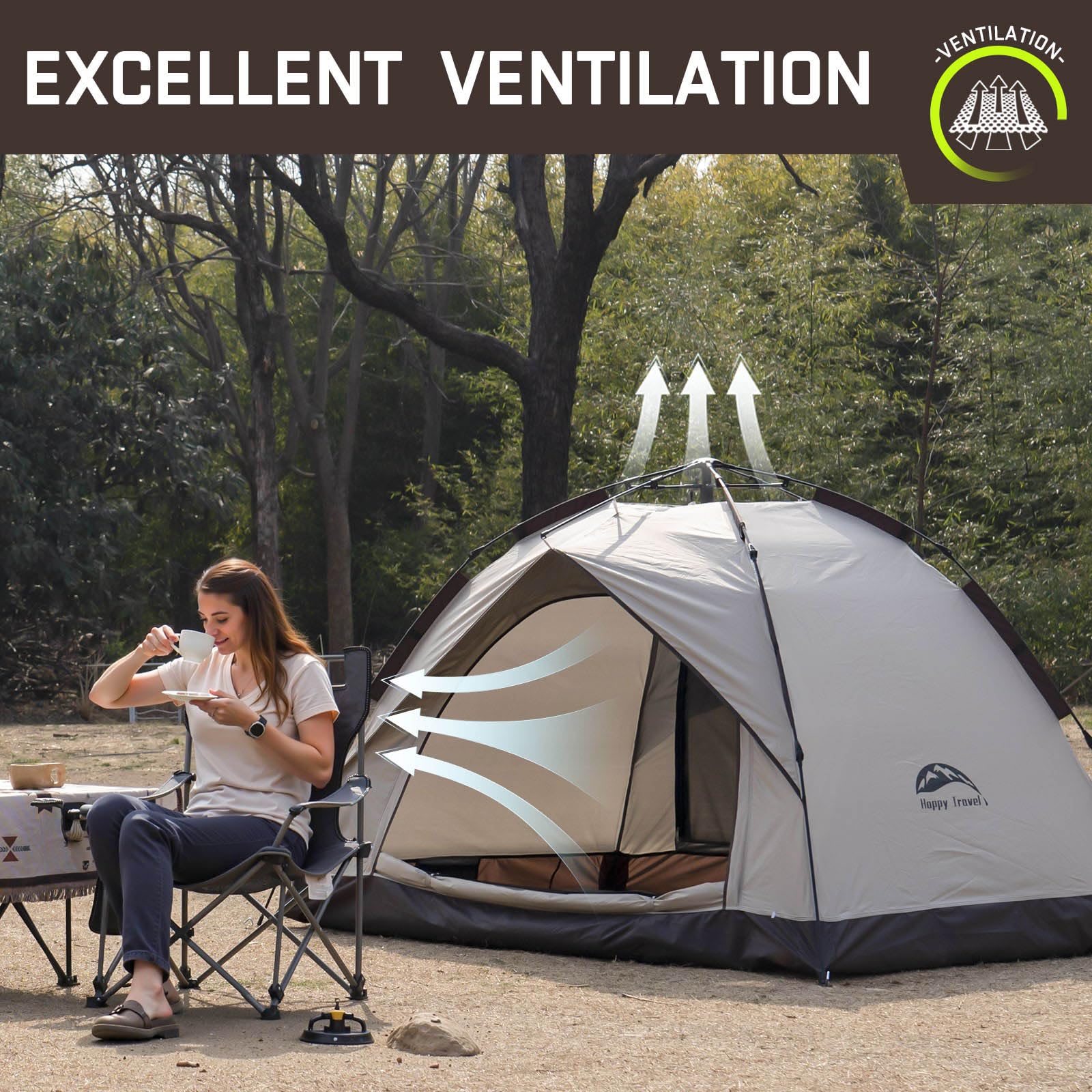 Happy Travel waterproof Oxford fabric protects interior from moisture and rain.
