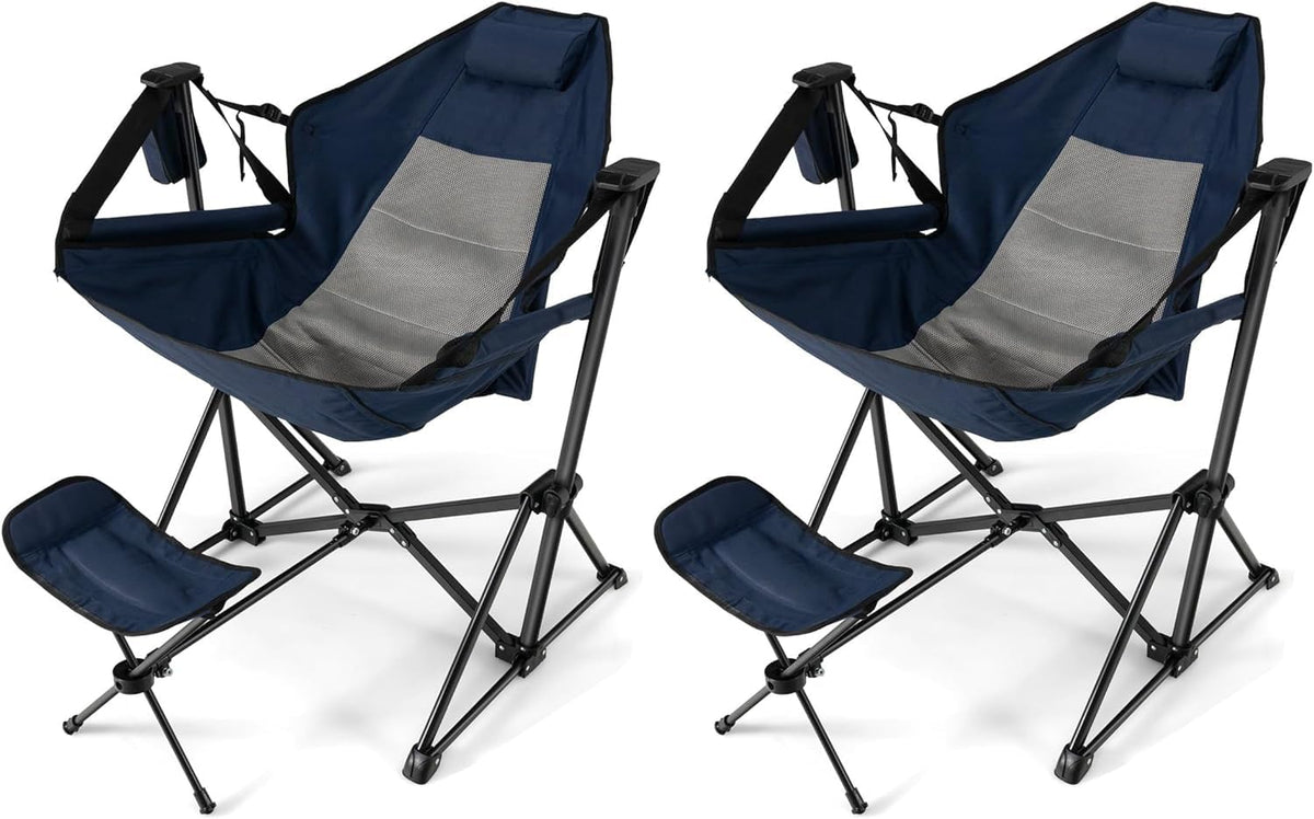 HappyGrill 2Pack hammock chair folded compactly for travel and storage.