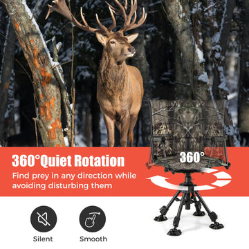 HAPPYGRILL adjustable-height legs ensure a comfortable stance on uneven terrain