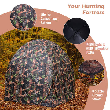 HAPPYGRILL roomy interior supports 2-3 hunters for shared visibility