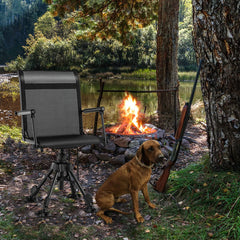 HAPPYGRILL rustproof steel frame supports up to 330 lbs for reliability.