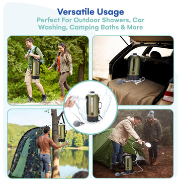 HappyPo drawstring bag stores nozzle, hose, and pump for clean, compact travel.