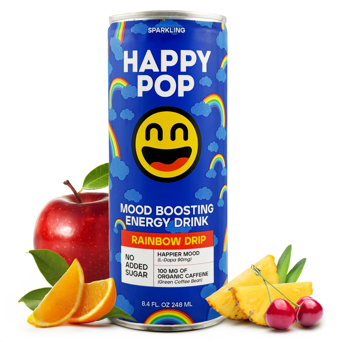 Happy Pop Rainbow Drip pack shot, ideal for sharing and mood-boosting moments