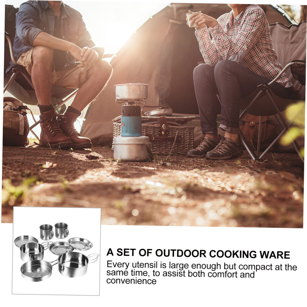 Happyyami collapsible design camping set demonstrates compact packing for travel.