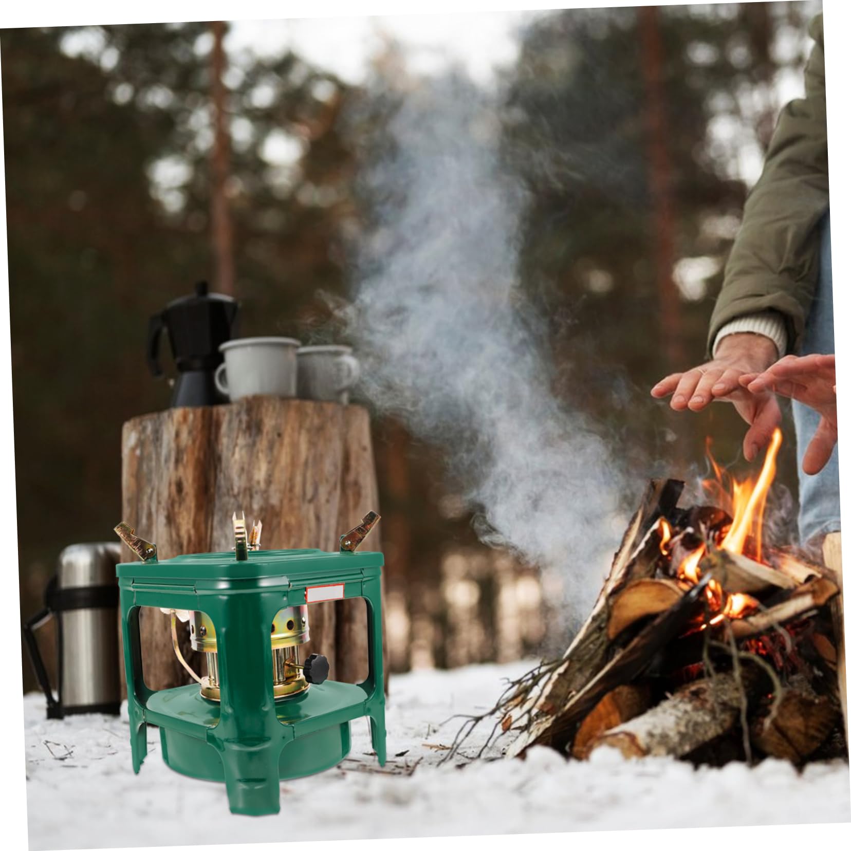 Happyyami kerosene stove camping setup illustrates tent cooking and heating potential