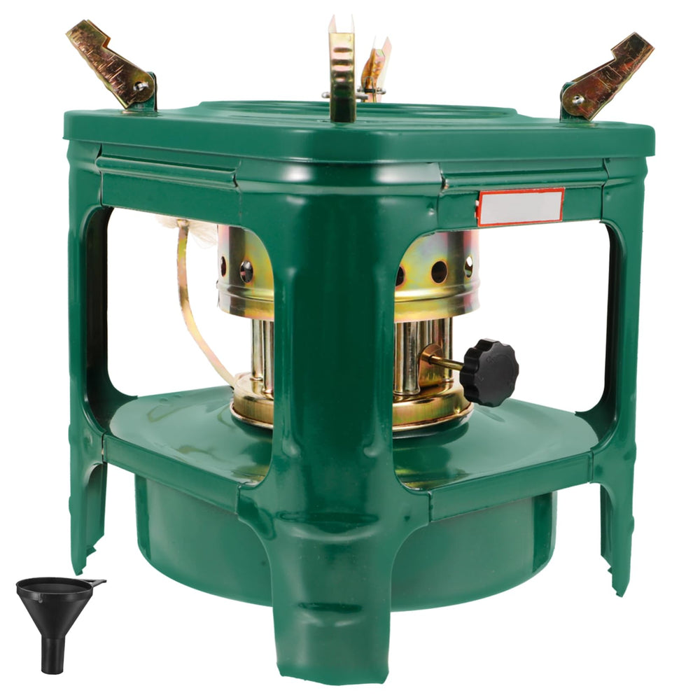 Happyyami kerosene stove top view shows compact camping design for easy setup