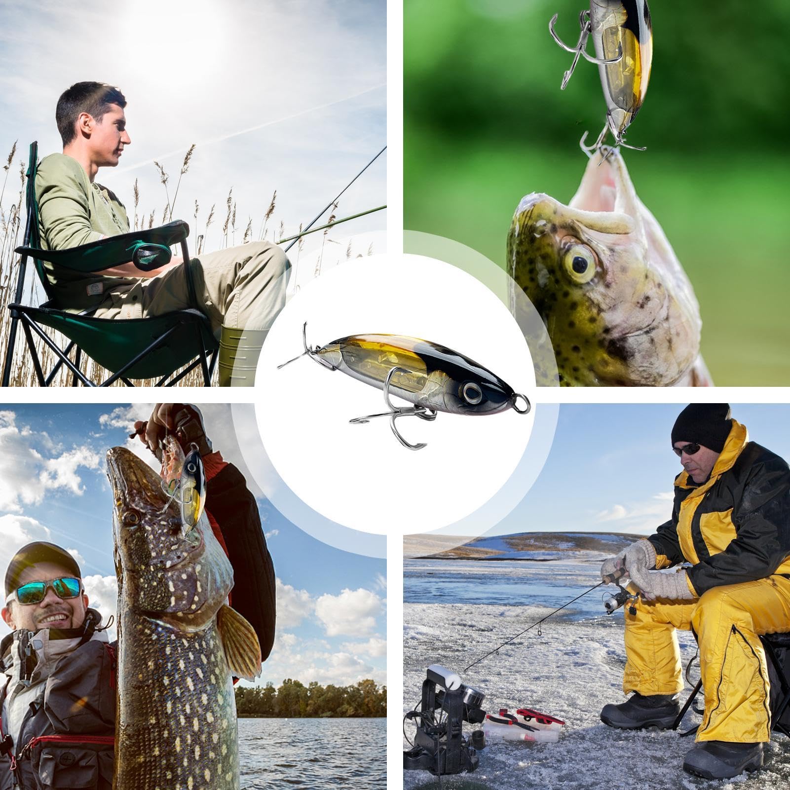 Hard Fishing Lures optimized center of gravity improves casting and tracking