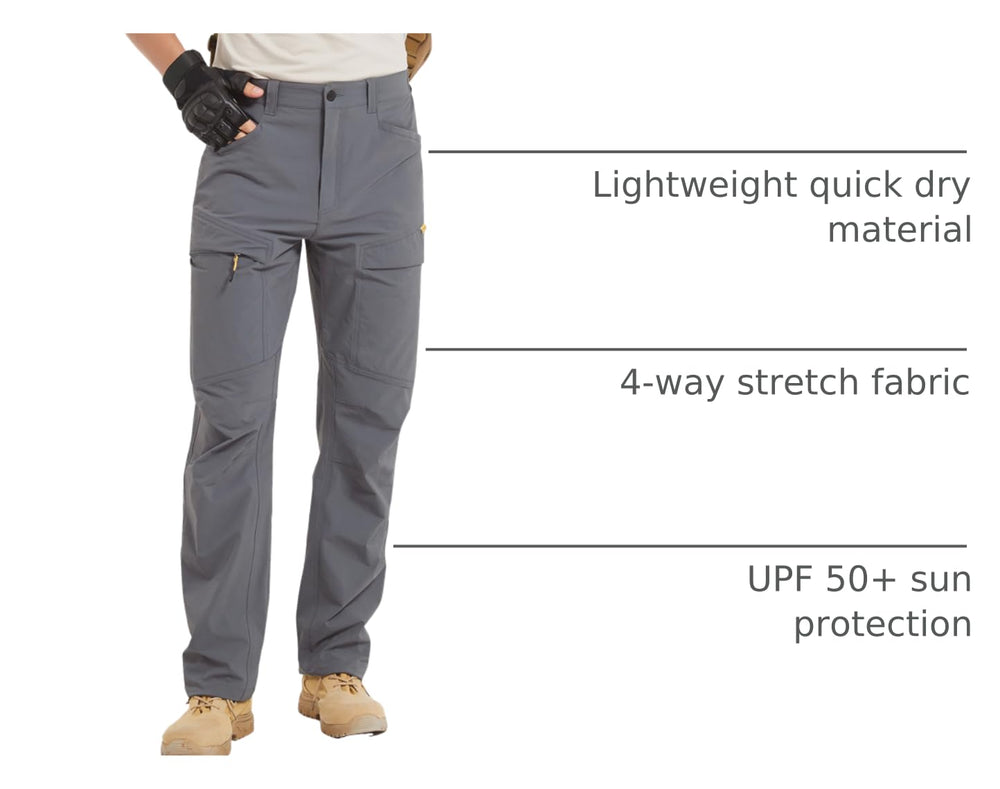 HARD LAND 3D knee cut pants enhance flexibility during strenuous movement.