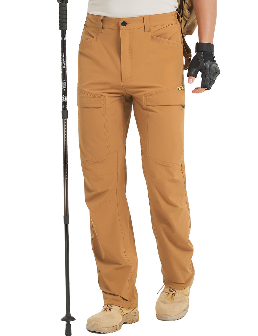 HARD LAND men's hiking pants front view for breathable outdoor wear.