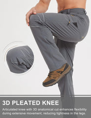 Hard Land mens hiking pants gray side pockets highlight accessible storage.