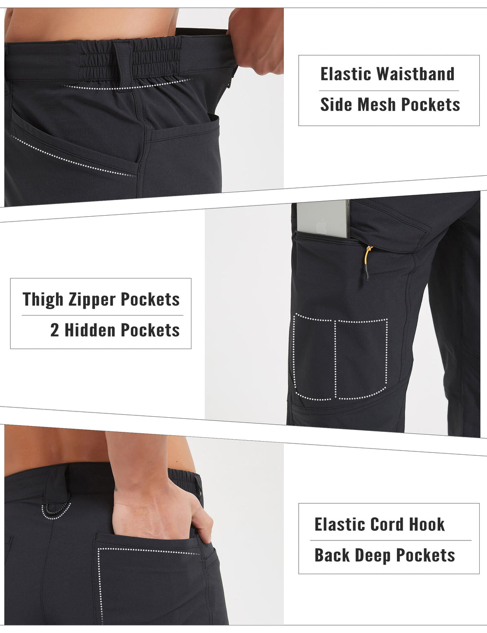 Hard Land outdoor pants in action during fishing and trekking showcase versatile use.
