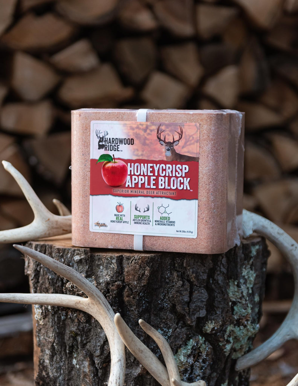 Hardwood Ridge deer salt lick block near bedding site encourages frequent visits