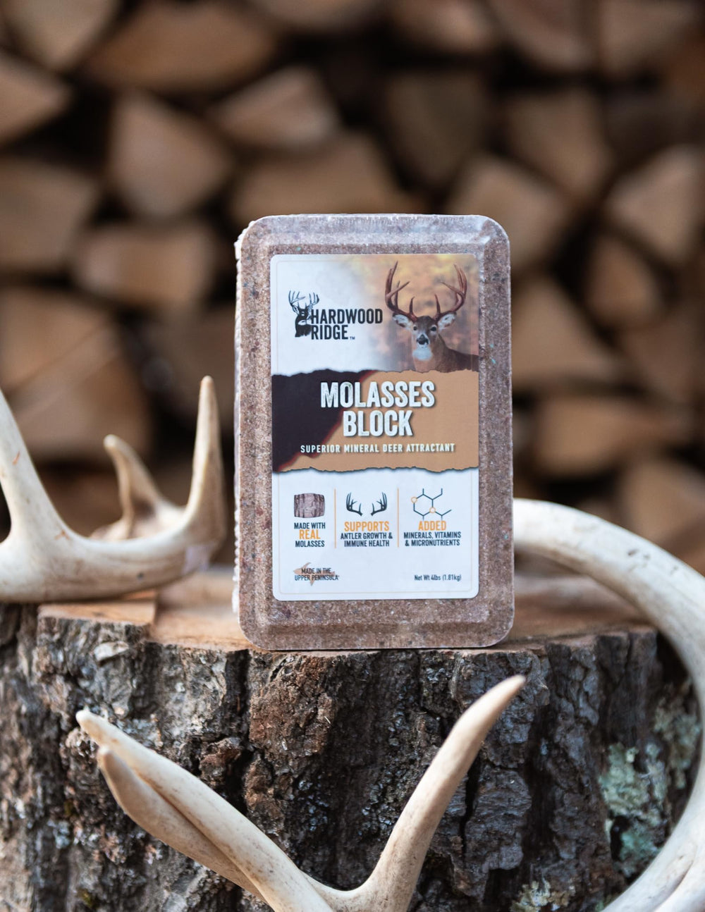 Hardwood Ridge weather-resistant salt lick block for season-long outdoor use