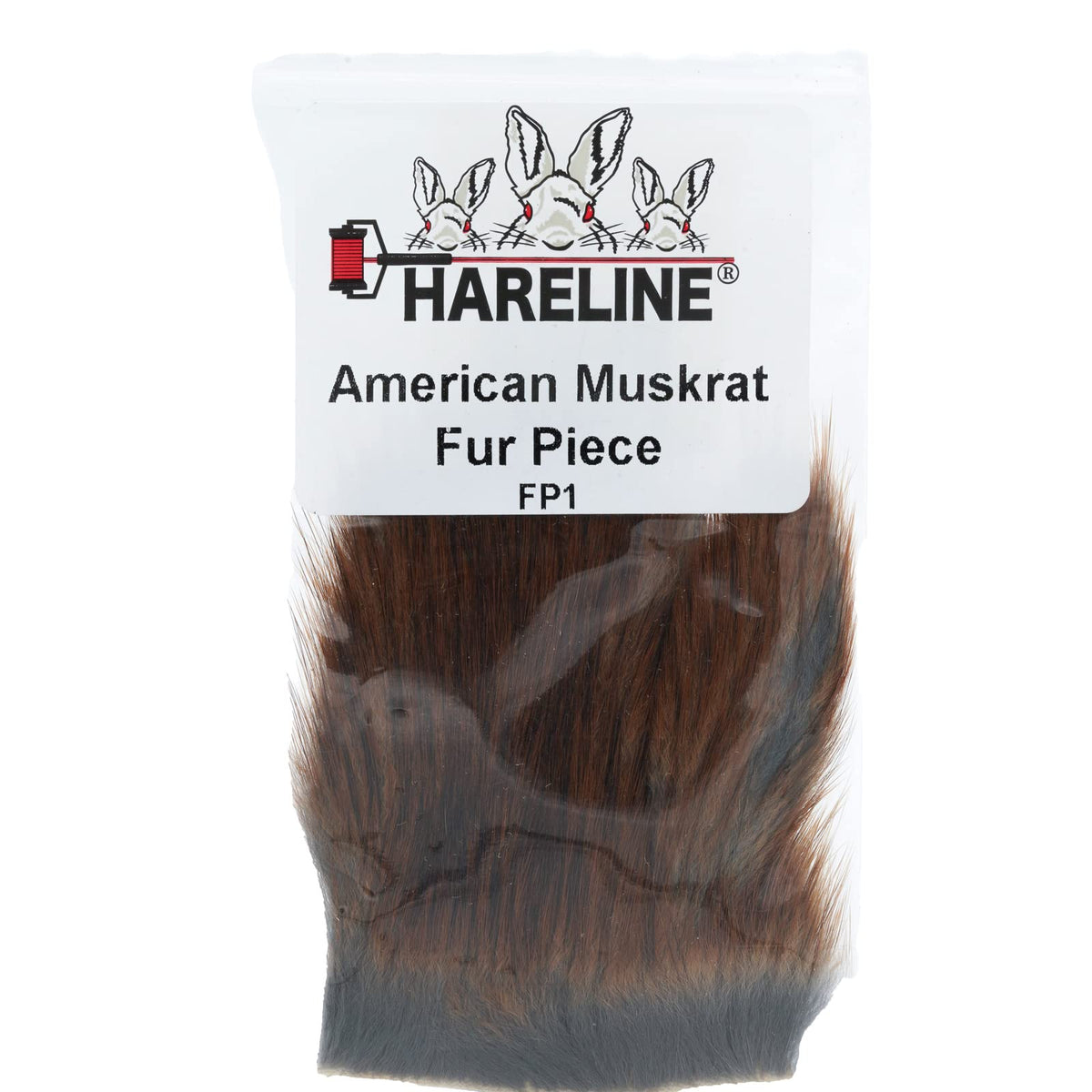 Hareline American Muskrat Fur Piece for lifelike texture in fly patterns