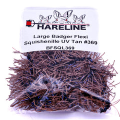 Hareline Badger Flexi Squishenille UV 369 Large Tan adds realistic texture to flies when wrapping.