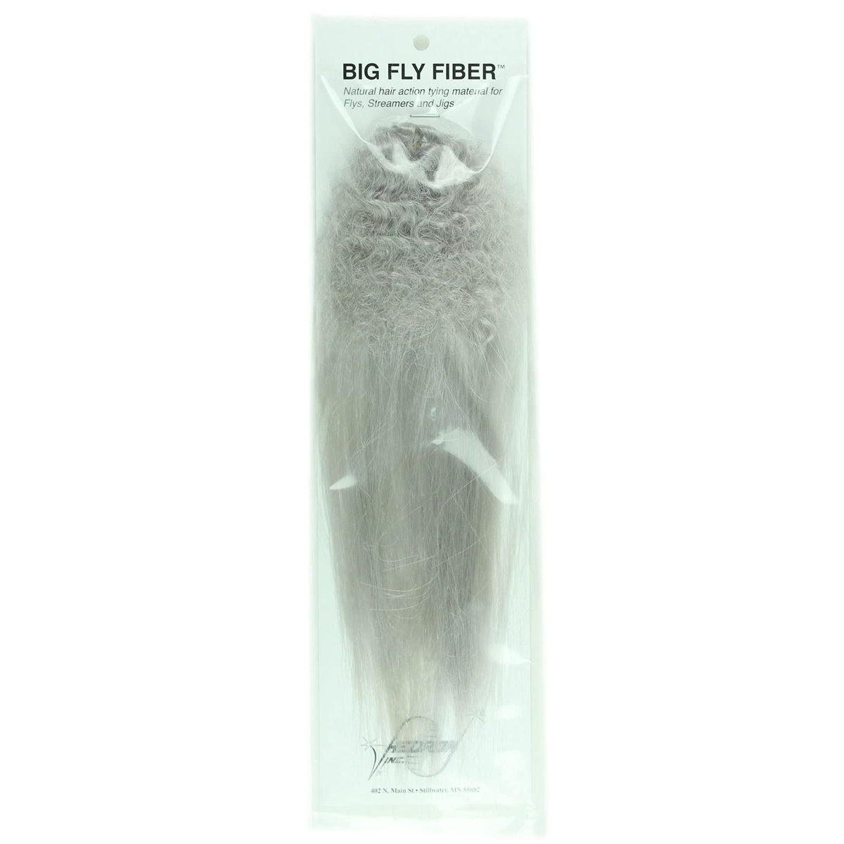 Hareline Big Fly Fiber in silver gray adds bulk to streamers without adding weight
