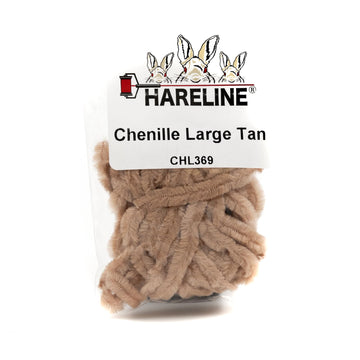 Hareline Chenille #369 Large Tan for buggy-looking fly bodies and easy winding.