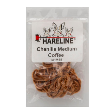Hareline Chenille Medium Carded Coffee for buggy fly bodies and easy winding