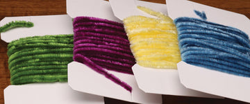Hareline Chenille Medium Carded Purple for buggy streamer bodies that absorb moisture