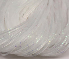 Hareline Crazy Legs color varieties offer vibrant flash for realistic freshwater patterns