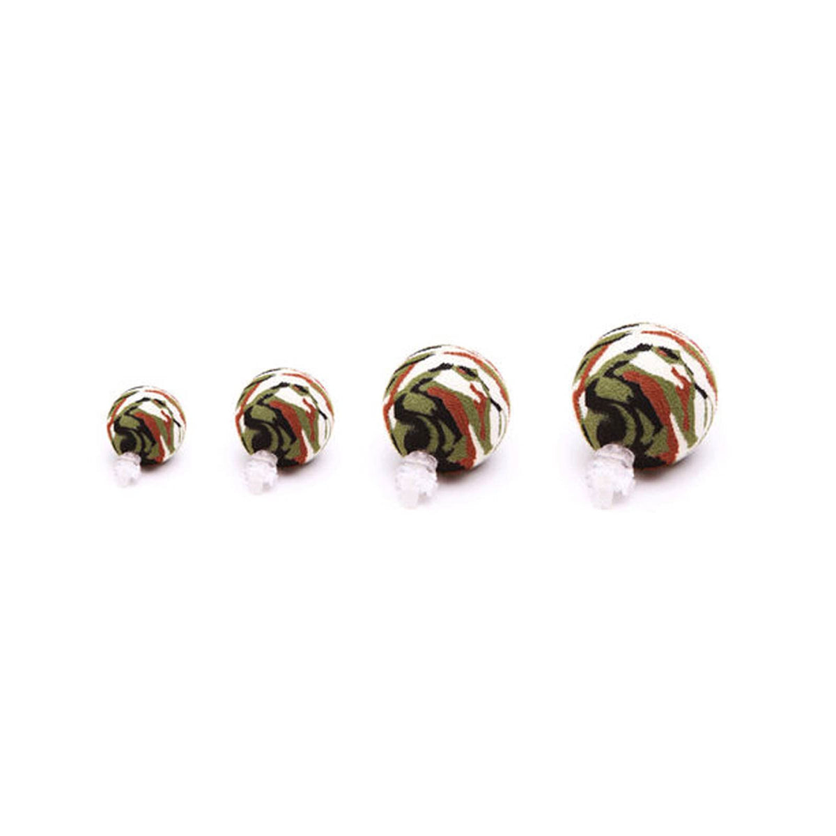 Hareline Doohickey Thingamabobbers small 5/8 in camo for fast strike detection.