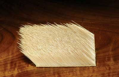 Hareline Dubbin Bleached Elk Patch improves visibility in low light and rough water.