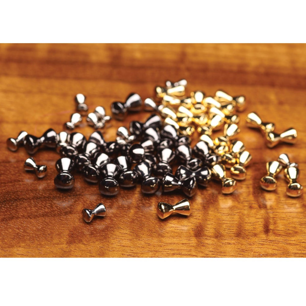 Hareline Dubbin brass dumbbell eyes add action and weight to lure patterns for better control