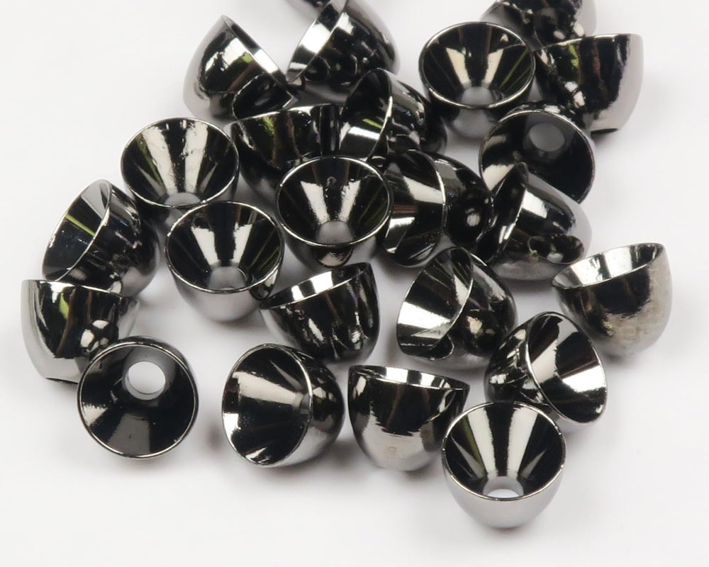 Hareline Dubbin cone head medium 7/32 black nickel adds weight for better fly balance.