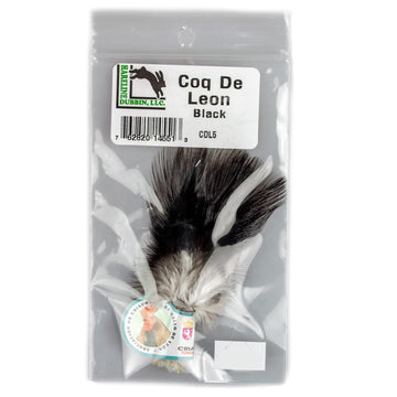 Hareline Dubbin Coq De Leon feather for dry flies and nymph tails, natural and durable.