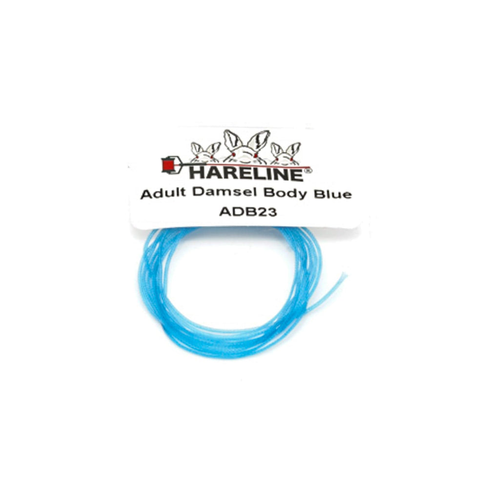 Hareline Dubbin Damsel Body Blue for realistic damselfly nymph patterns and dry flies.