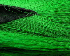 Hareline Dubbin Large Northern Bucktail Dark Blue close-up of natural fibers.