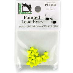 Hareline Dubbin painted lead eyes add realistic detail and weight to your lure